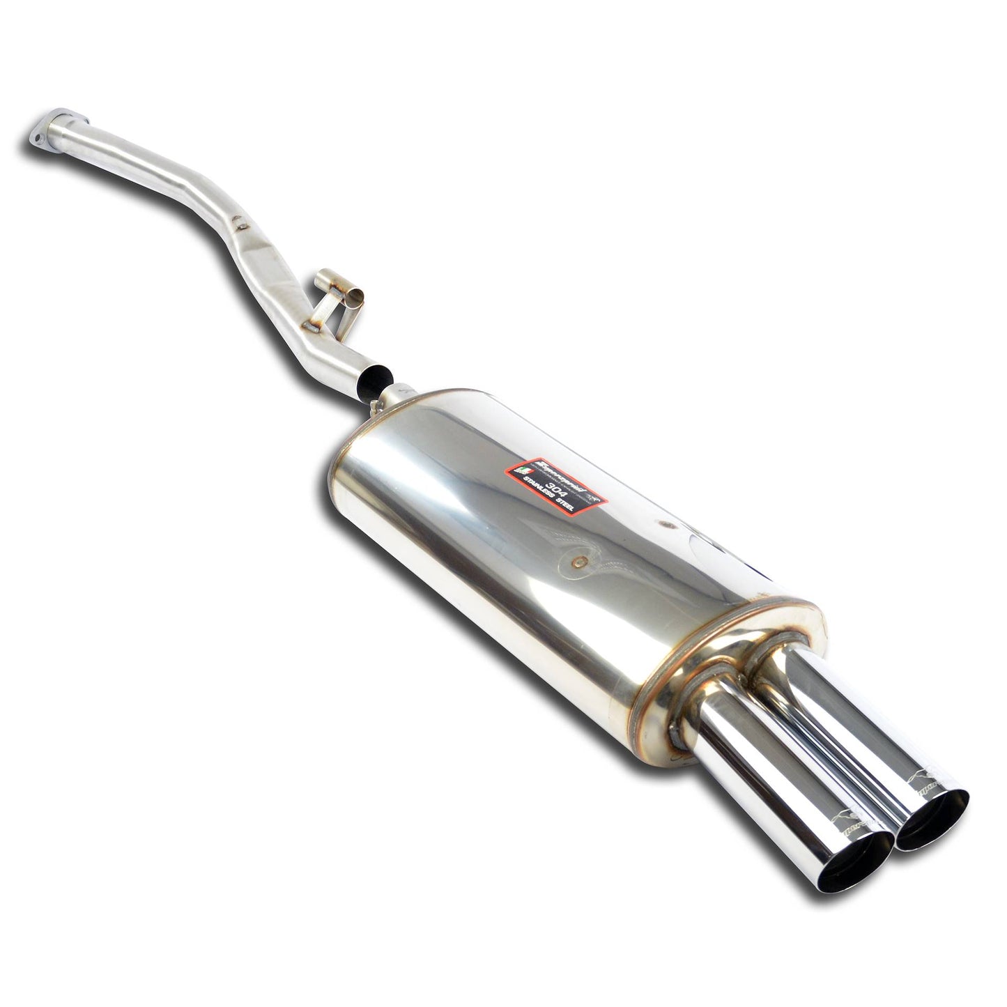 Supersprint Mittelrohr + Endschalldämpfer 0076 Doppelendrohr BMW E30 318is